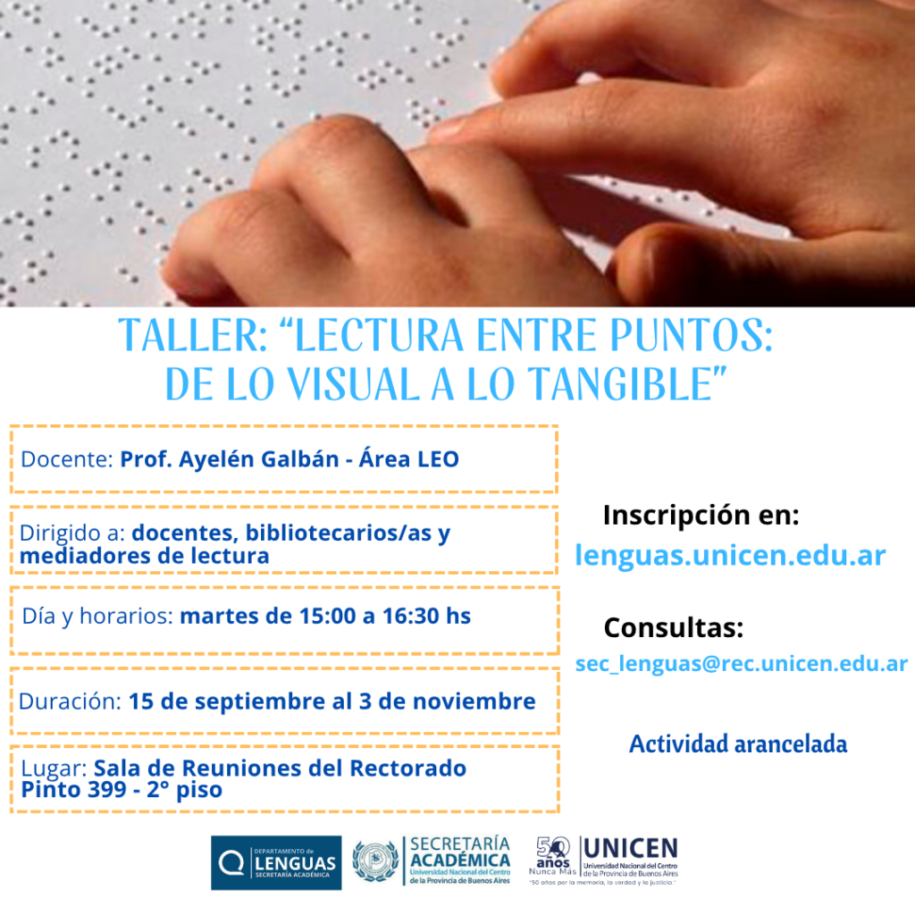 Taller “Lectura entre puntos: de lo visual a lo tangible”